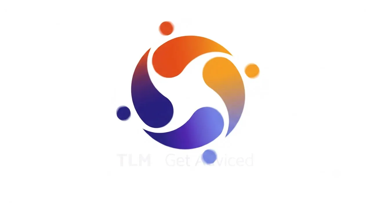 Logo de TLM Get Adviced sobre un panel con indicadores financieros